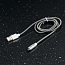 Кабель USB - MicroUSB для зарядки 1 м 2A Rock Space Metal Spring серебристый