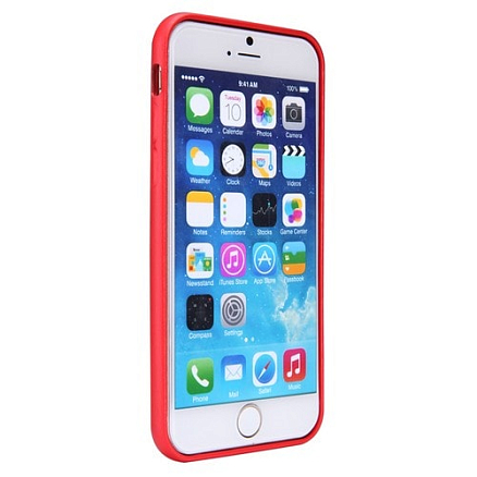 Чехол для iPhone 6 Plus, 6S Plus кожаный - задняя крышка NillKin Victoria красный
