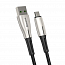 Кабель USB - MicroUSB для зарядки 1 м 4А плетеный Baseus Waterdrop (быстрая зарядка) черный