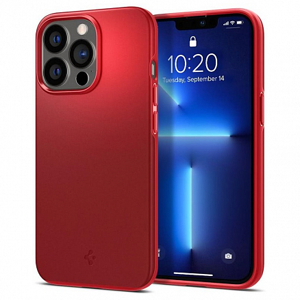 Чехол для iPhone 13 Pro пластиковый тонкий Spigen Thin Fit красный