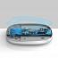 Беспроводная магнитная зарядка MagSafe для iPhone 15W Baseus Swan белая