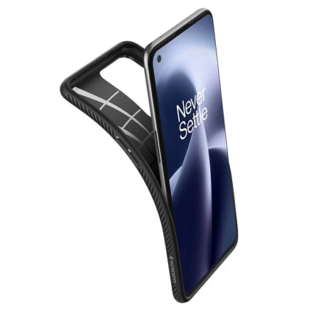 Чехол для OnePlus Nord 2T гелевый Spigen Liquid Air матовый черный