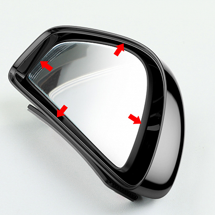 Дополнительное зеркало мертвой зоны для автомобиля Baseus Large View черное 2 шт.