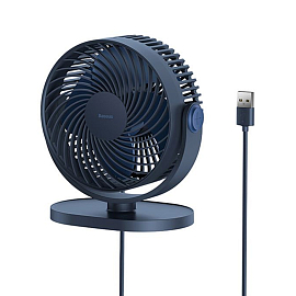 Вентилятор портативный настольный Baseus Serenity Desktop Fan синий