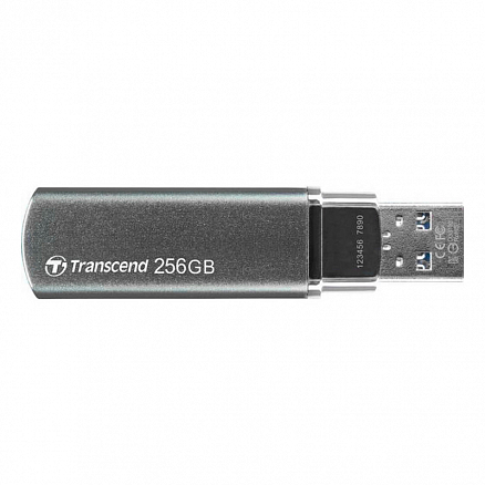 Флешка Transcend JetFlash 910 256Gb USB 3.2 Gen 1 высокоскоростная металл темно-серая