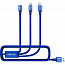 Беспроводная зарядка (быстрая), чехол для iPhone XR и кабель 3-в-1 Nillkin Fancy Gift (подарочный комплект) синие