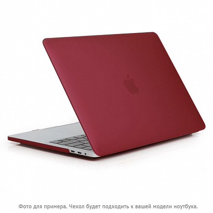 Чехол для Apple MacBook Air 13 (2018-2019) A1932, (2020) А2179 пластиковый матовый DDC Matte Shell бордовый