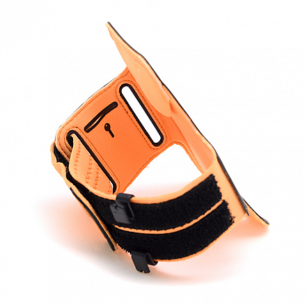 Чехол универсальный для телефона до 4.7 дюйма спортивный наручный XtremeMac Sportwrap черно-оранжевый