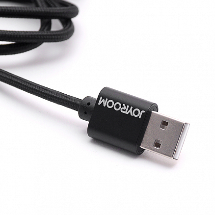 Кабель USB - Lightning для зарядки iPhone 2 м 2.1А плетеный Joyroom S-Q4 черный