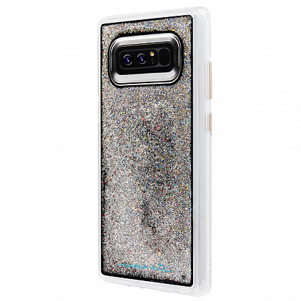 Чехол для Samsung Galaxy Note 8 гибридный с блестками Case-mate (США) Tough Naked Waterfall прозрачно-серебристый