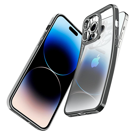 Чехол для iPhone 14 Pro гелевый Spigen Optik Crystal прозрачно-серый