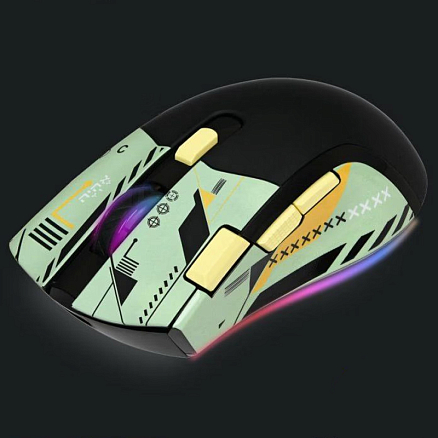 Мышь беспроводная оптическая Blackzid M1 Testudo с подсветкой 7 кнопок 4000 dpi игровая