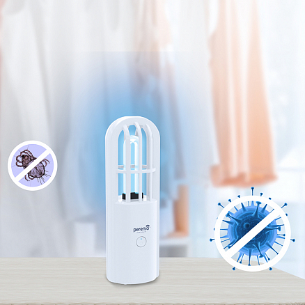 Лампа ультрафиолетовая портативная для дезинфекции Perenio UV Mini Indigo белая
