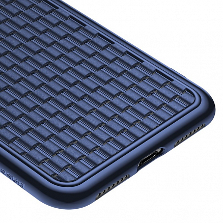 Чехол для iPhone XS Max гелевый Baseus Weaving V2 синий
