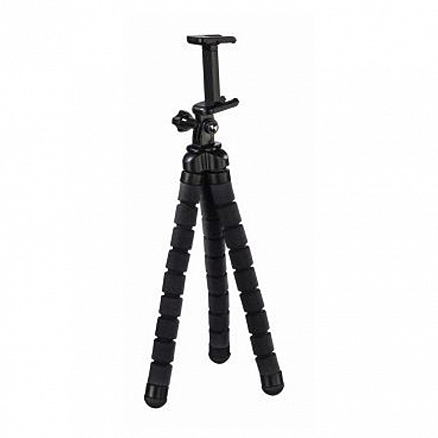 Мини-штатив гибкий для телефона, фотоаппарата или экшн-камеры Hama Flex S черный