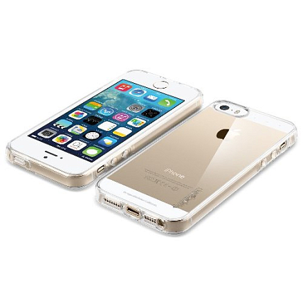 Чехол для iPhone 5, 5S, SE гелевый тонкий Spigen SGP Capsule прозрачный