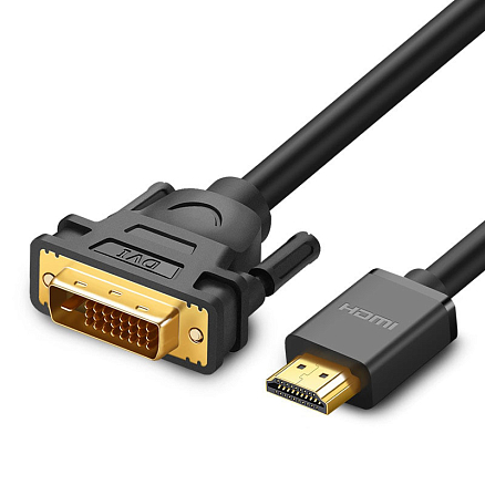 Кабель DVI-D - HDMI (папа - папа) длина 1.5 м Ugreen HD106 черный