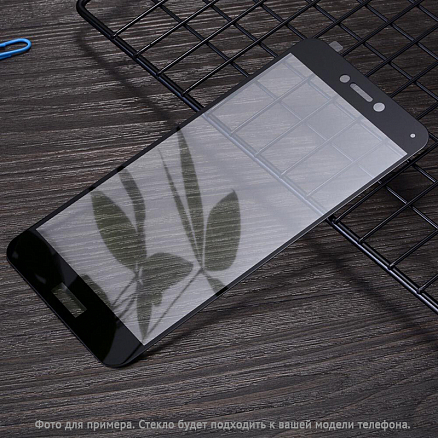 Защитное стекло для Samsung Galaxy A01 Core на весь экран противоударное Lito-2 2.5D черное