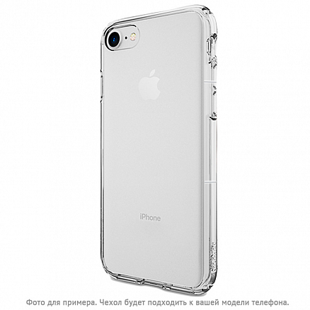 Чехол для iPhone X, XS гелевый с загибом на экран Costa Line прозрачный