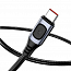 Кабель Type-C - USB для зарядки 1 м 5A плетеный Baseus Flash (быстрая зарядка PD) черно-серый