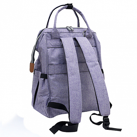 Рюкзак (сумка) Ankommling LD22 для мамы с отделением для бутылочек сиреневый джинс