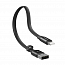 Кабель USB - Lightning для зарядки iPhone 23 см 2А плоский Baseus Portable черный