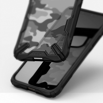 Чехол для iPhone 11 Pro гибридный Ringke Fusion X Design Camo черный