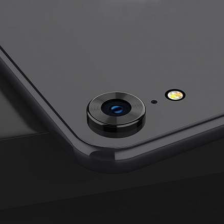 Защитное кольцо на камеру iPhone XR черное