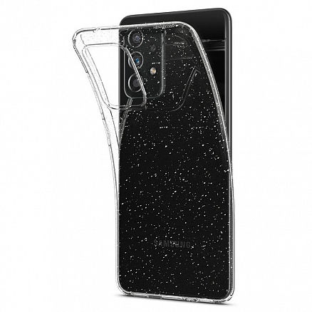 Чехол для Samsung Galaxy A52 гелевый с блестками Spigen SGP Liquid Crystal Glitter прозрачный