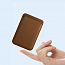 Магнитный карман MagSafe для карточки на iPhone коричневый