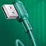 Кабель Type-C - USB 2.0 для зарядки 1,2 м 2А с угловыми штекерами плетеный Usams U57 зеленый