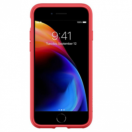 Чехол для iPhone 7, 8 гибридный Spigen SGP Ultra Hybrid 2 прозрачно-красный