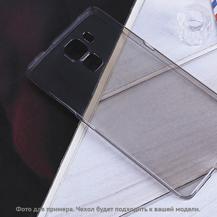 Чехол для Samsung Galaxy A7 (2016) ультратонкий гелевый 0,5мм Nova Crystal прозрачный черный