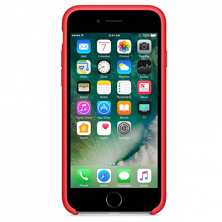 Чехол для iPhone 7, 8 силиконовый оригинальный Apple MMWN2ZM красный