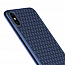 Чехол для iPhone X, XS гелевый Baseus Weaving V2 синий
