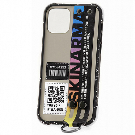 Чехол для iPhone 12 Mini гибридный Skinarma Dotto черно-радужный