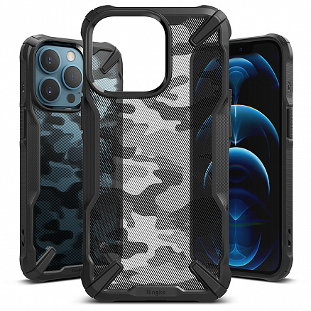 Чехол для iPhone 13 Pro гибридный Ringke Fusion X Design Camo черный