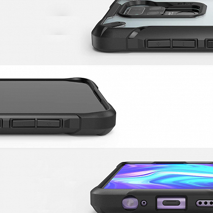 Чехол для Xiaomi Redmi Note 9 гибридный Ringke Fusion X черный