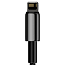Кабель USB - Lightning для зарядки iPhone 1 м 2.4А плетеный Baseus Tungsten Gold черный
