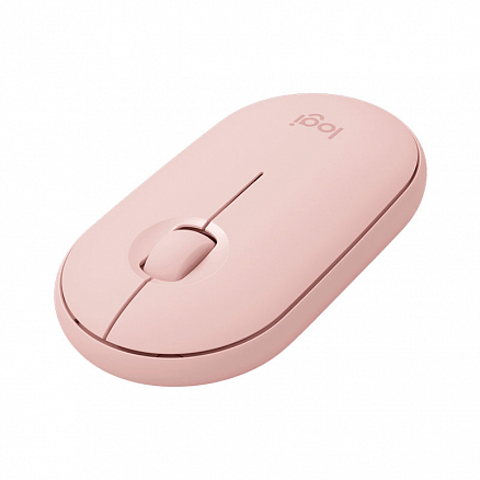 Мышь беспроводная Bluetooth оптическая Logitech Pebble M350 розовая