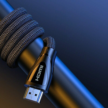 Кабель HDMI - HDMI (папа - папа) длина 3 м версия 2.1 8K 60Hz плетеный Ugreen HD140 черный
