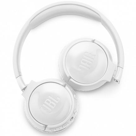 Наушники беспроводные Bluetooth JBL T600BTNC накладные с микрофоном и шумоподавлением складные белые
