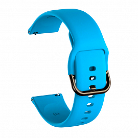 Ремешок-браслет для Samsung Galaxy Watch 42 мм, Active, Active 2 40 мм и 44 мм силиконовый Nova Buckle голубой