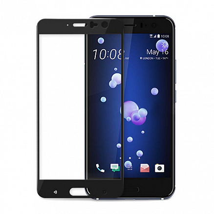 Защитное стекло для HTC U11 на весь экран противоударное черное