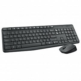 Клавиатура + мышь беспроводные Logitech MK235 черные