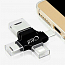 Картридер MicroSD 4-в-1 Lightning, Type-C, MicroUSB, USB iDragon U-010 черный