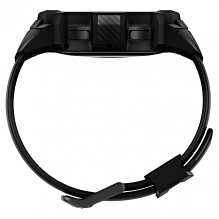 Чехол с ремешком для Samsung Galaxy Watch 4 Classic 42 мм гелевый Spigen Rugged Armor Pro черный