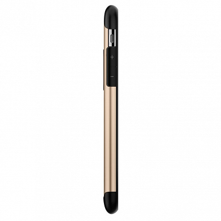 Чехол для iPhone X гибридный тонкий Spigen SGP Slim Armor черно-золотистый
