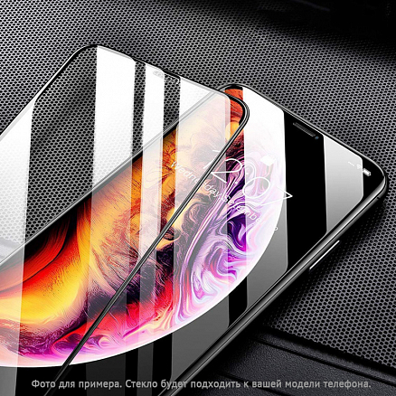 Защитное стекло для iPhone 7, 8 на весь экран противоударное Lito-3 3D черное