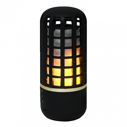 Портативная колонка AIBIMY Flame с огненной подсветкой и поддержкой microSD карт черная